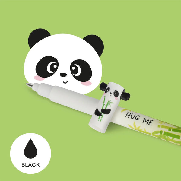 Legami Erasable Gel Pen - Panda, Black Ink