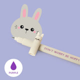 Legami Erasable Gel Pen - Bunny, Purple Ink