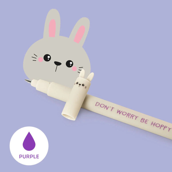 Legami Erasable Gel Pen - Bunny, Purple Ink