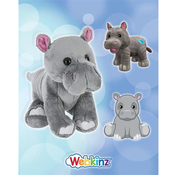 Webkinz By Ganz Plush Collectible Stuffed Animal Toy Pet - Hippopotamus (WK00019)