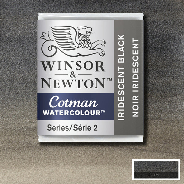 Winsor & Newton Cotman Watercolour Half Pans S2 IRIDESCENT BLACK