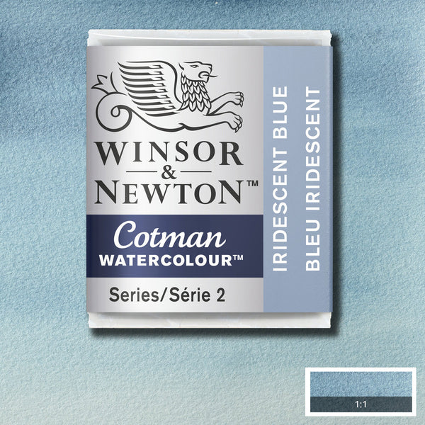 Winsor & Newton Cotman Watercolour Half Pans S2 IRIDESCENT BLUE