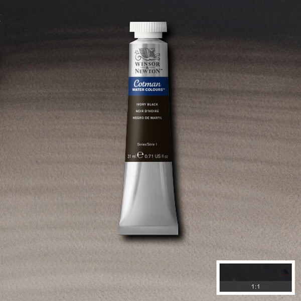 Winsor & Newton Cotman Watercolour 21ml Tubes IVORY BLACK