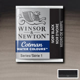 Winsor & Newton Cotman Watercolour Half Pans IVORY BLACK