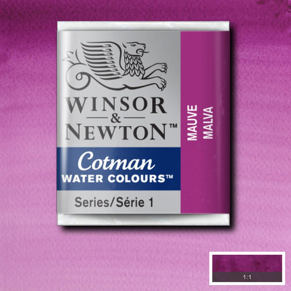 Winsor & Newton Cotman Watercolour Half Pans MAUVE