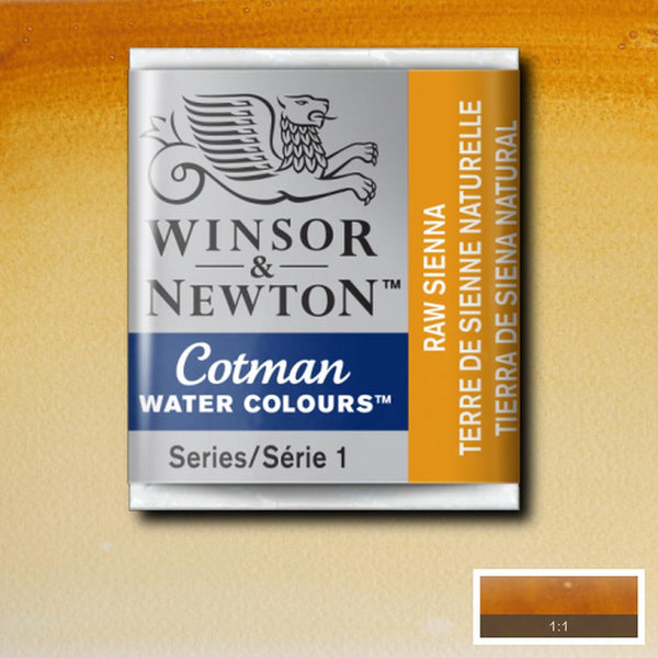Winsor & Newton Cotman Watercolour Half Pans RAW SIENNA