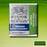 Winsor & Newton Cotman Watercolour Half Pans SAP GREEN
