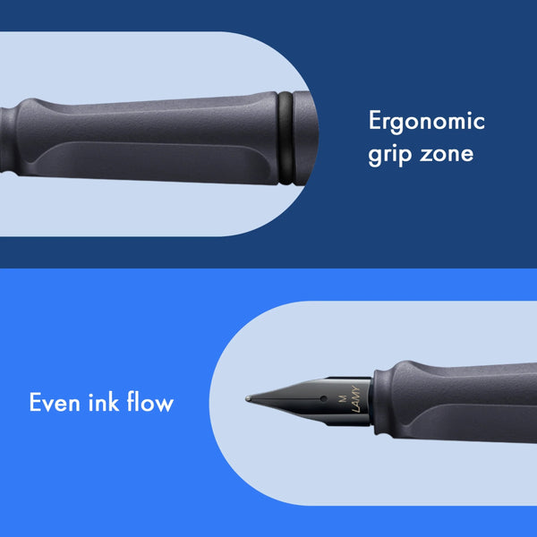 Lamy Safari Fountain Pen, Fine Nib - Special Edition Steel Black