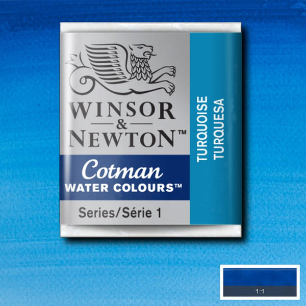 Winsor & Newton Cotman Watercolour Half Pans TURQUOISE