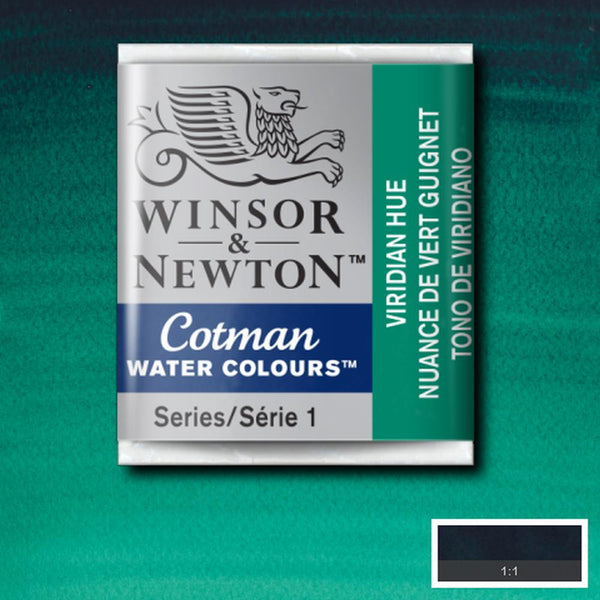 Winsor & Newton Cotman Watercolour Half Pans VIRIDIAN HUE