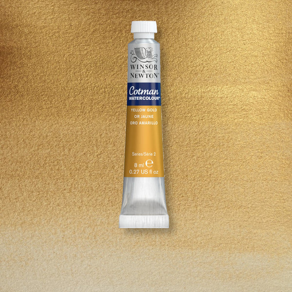 Winsor & Newton Cotman Watercolour 8ml Tubes S2 YELLOW GOLD