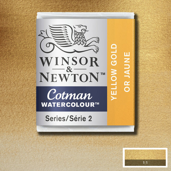Winsor & Newton Cotman Watercolour Half Pans S2 YELLOW GOLD