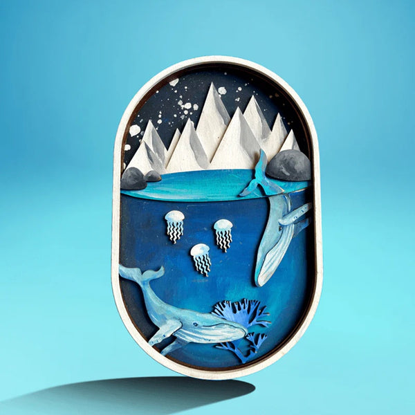 McTavish Academy of Art 3D Whale DIY 3D Wood Craft Art Kit Vancouver Island BC
