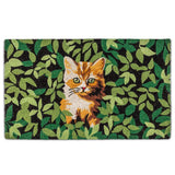 Abbott Coco Coir &amp; PVC Rubber Doormat 18x30" Kitten in Greenery Doormat