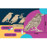 McTavish Academy of Art Raven DIY 3D Wood Craft Art Kit Vancouver Island BC