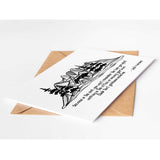 Mountain Mornings Greeting Card - Climb That Goddamn Mountain (Jack Kerouac), Blank Inside