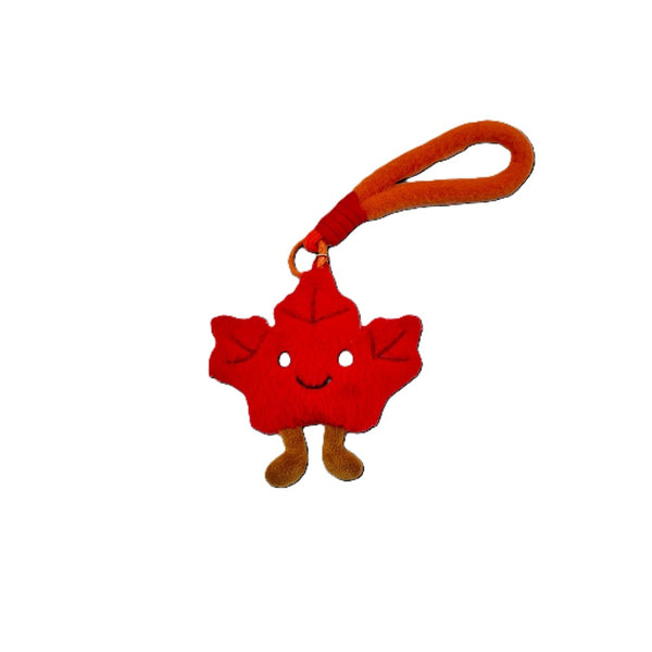 Northern Icons Cute Maple Leaf Plush Bag Charm Keychain
