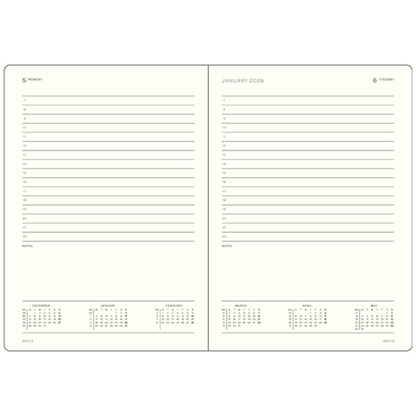 Leuchtturm1917 2027 Agenda - Daily, A5 Hardcover, Sage