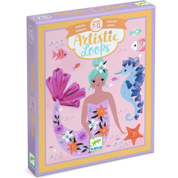 Djeco Artistic Loops Atlantis (Mermaid) Ribbons Threading Craft Kit For Ages 7+