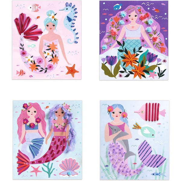 Djeco Artistic Loops Atlantis (Mermaid) Ribbons Threading Craft Kit For Ages 7+