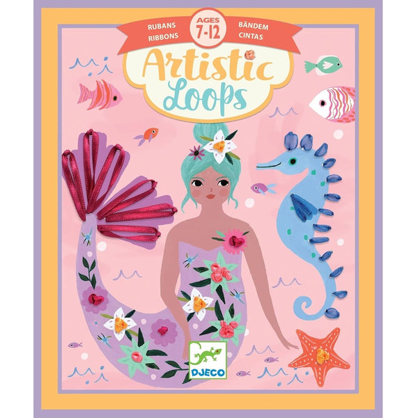 Djeco Artistic Loops Atlantis (Mermaid) Ribbons Threading Craft Kit For Ages 7+