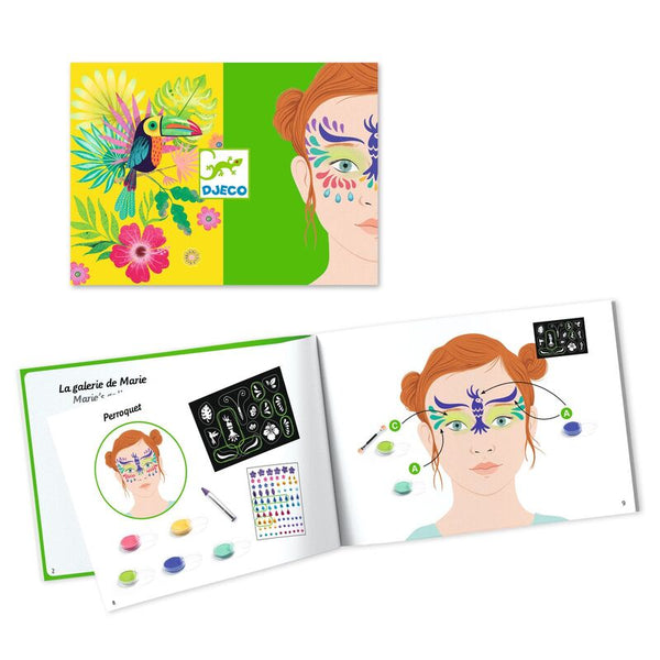Djeco Rio de Janeiro Bird Face Paint Kit (DJ09246) - Safe, Vibrant & Festive Age 4+