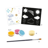 Djeco Rainbow Face Paint Makeup Kit (DJ09205) - Gentle, Vibrant & Safe - Ages 3+
