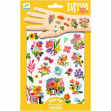 Djeco Temporary Tattoos Kit - Aquaflor (DJ09616) - Skin Jewelry Art Ages 3+