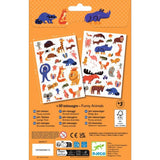 Djeco Temporary Tattoos Kit - Funny Animals (DJ09917) - Skin Jewellery Art