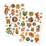 Djeco Temporary Tattoos Kit - Martial Arts Spirit (DJ09915) - Skin Jewelry Art Age 3+