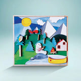 McTavish Academy of Art Cabin on a Lake DIY 3D Wood Craft Art Kit Vancouver Island BC