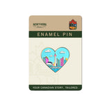 Northern Icons Canada Enamel Pin - Toronto Heart Skyline Souvenir Gift