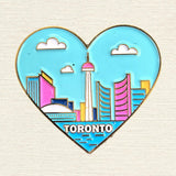 Northern Icons Canada Enamel Pin - Toronto Heart Skyline Souvenir Gift