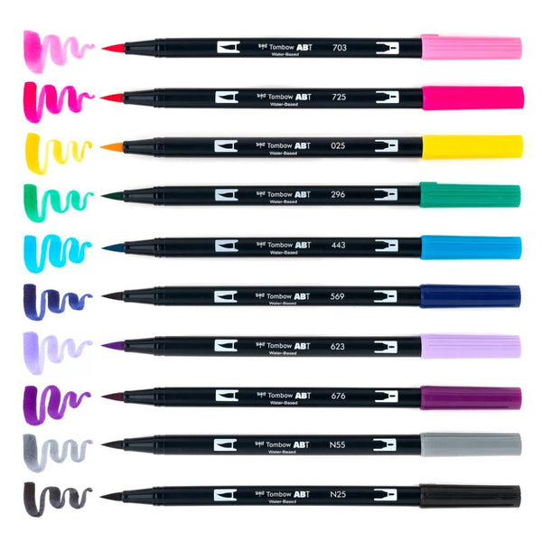 Tombow Dual Brush Pen Set 10pk Galaxy