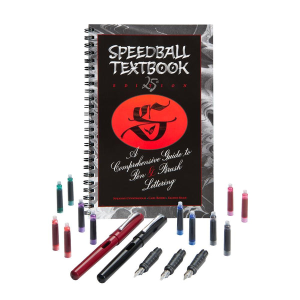 Speedball Calligraphy Fountain Pens & Cartridges 18pc Set