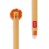 Legami Erasable Gel Pen - Lion, Orange Ink