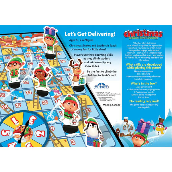 Outset Media Christmas Snakes and Ladders Game