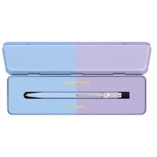 Caran d'Ache 849 Ballpoint Pen - Paul Smith Sky Blue & Lavender Purple