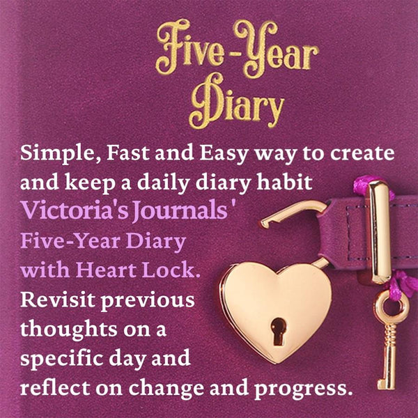 Victoria's Journals 5-Year Undated Planner - Mauve