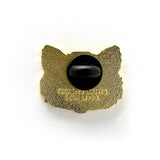 Smarty Pants Paper Enamel Pin - Black Cat