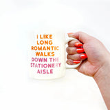 Pipsticks Mug -- Romantic Walks Down the Stationery Aisle