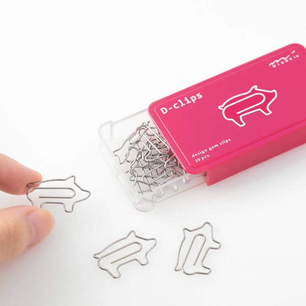 Midori D-Clips Paper Clips - Pig