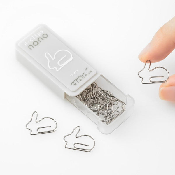 Midori D-Clips Nano Paper Clips - Rabbit