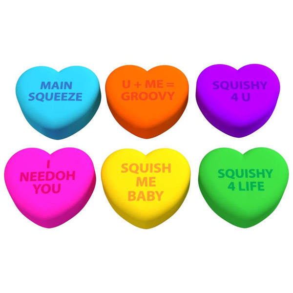 Schylling NeeDoh Teenie Squeeze Hearts, Assorted