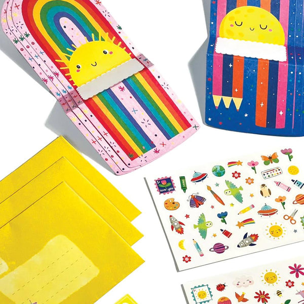 Ooly Tiny Tadas! Notecards and Sticker Set - Hello Rainbows