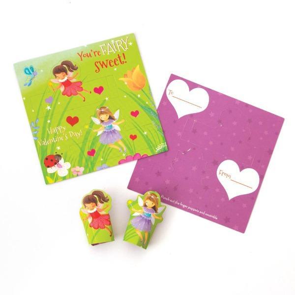 Paper House Valentine Cards Set 28pk Fairy Finger Puppet