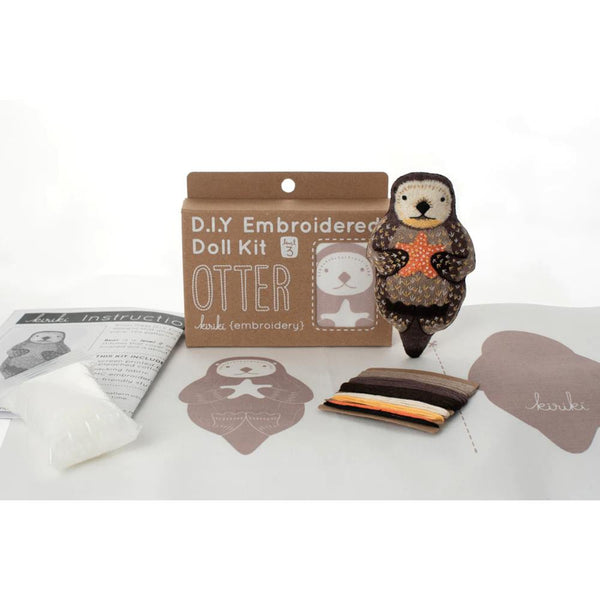 Kiriki Press DIY Embroidered Doll Kit - Otter, Level 3