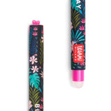 Legami Erasable Gel Pen - Tropical Flora, Turquoise Ink