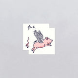 Tattly Temporary Tattoos 2pk - Flying Pig