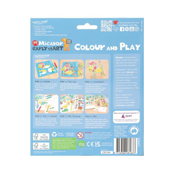 Micador Early stART Colour & Play 6pc Set - Zoo Edition